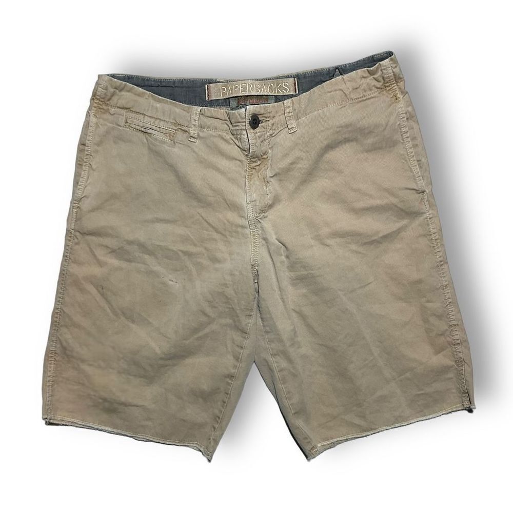 📦 Paperbacks Men’s Chino Shorts Sz 34 Sateen Twill  |‎ 10” Inseam | Zip Fly
